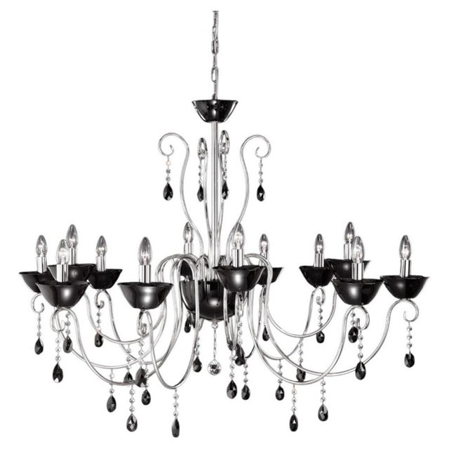 Diva 12 Lights Chandelier in Polished Chrome and Crystal by Aggiolight For Sale - Image 15 of 15
