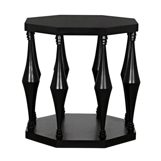 Mid-Century Modern NOIR Marceo Side Table, Hand Rubbed Black For Sale - Image 3 of 5