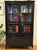 Traditional Bronson Mahogany Glass Door Bookcase Cabinet in Heritage Black Attributed to Pottery Barn For Sale - Image 3 of 18