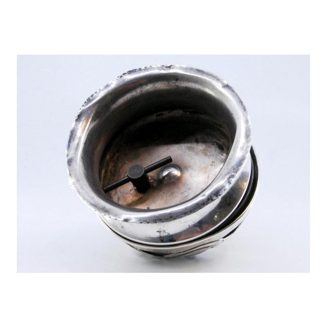 Silver Spiral Silver Bell with Cut-Out, Floral Motifs and Interior Mechanism For Sale - Image 8 of 10