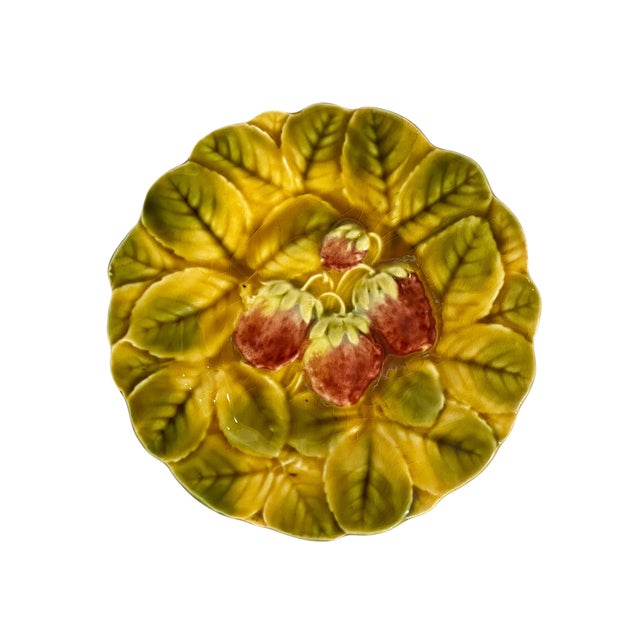 Bring timeless French country charm to your table or walls with this delightful set of three antique Sarreguemines...