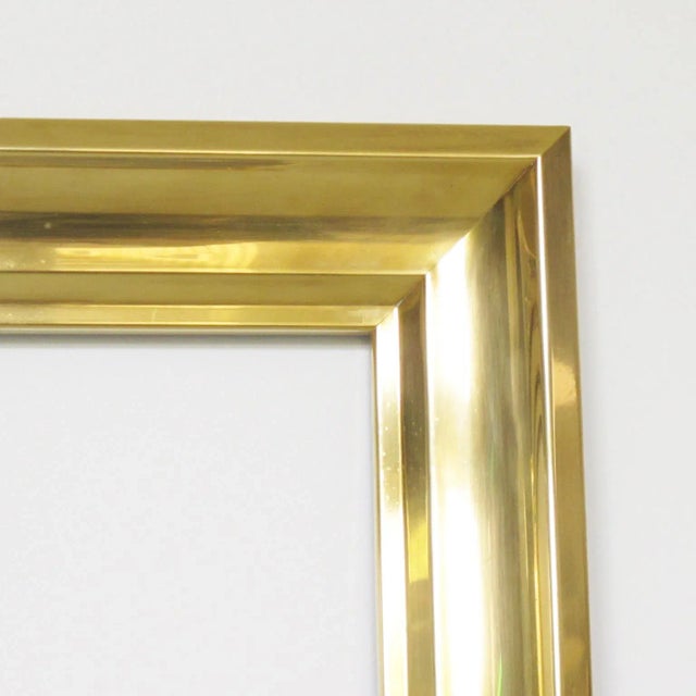 Mid-Century Modern Modernist Brass Metal Frame for Painting, Drawing or Mirror Project For Sale - Image 3 of 8