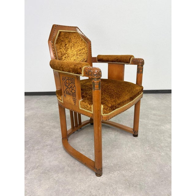 Secession Seating Group from Gyula Radó and Sons, 1890s, Set of 3 For Sale - Image 3 of 18