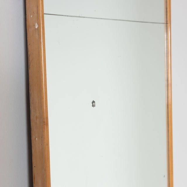 Wood Floor Mirror with Wooden Frame, 1960s For Sale - Image 7 of 9