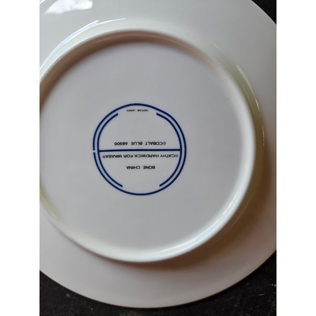 These are 7" small plates, bone china with Striking Cobalt Blue and Gold Border. From the 90s.