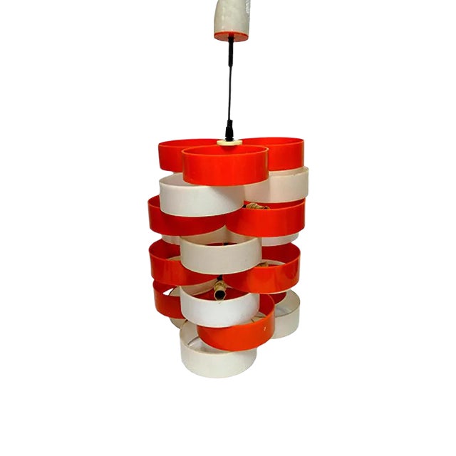 Acrylic Glass &amp; Plastic Ceiling Lamp, 1970s For Sale