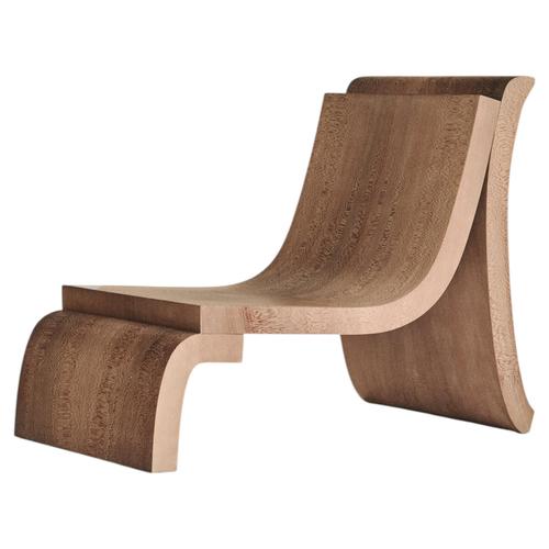 Platane Lounge Chair in Plane Tree Wood by Mono Editions For Sale - Image 6 of 6