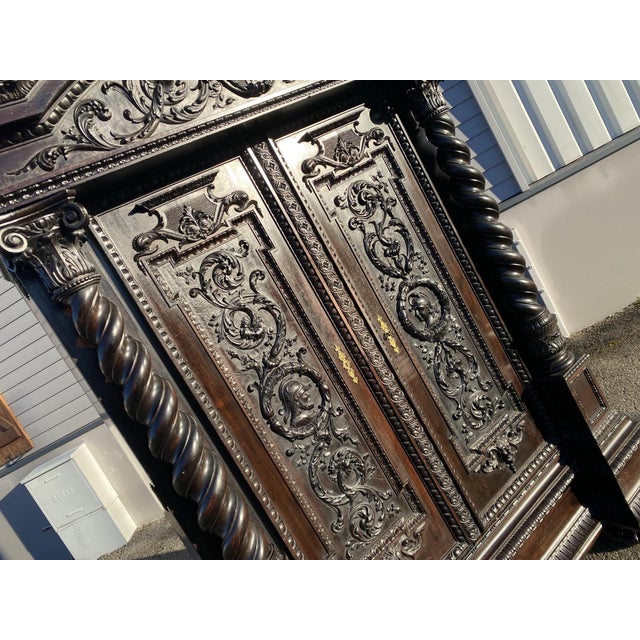 Renaissance Oak Cabinet, 1870s For Sale - Image 13 of 18