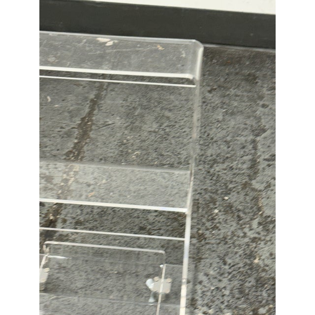 Crate & Barrel Crate & Kids Acrylic Rolling Book Cart For Sale - Image 4 of 12