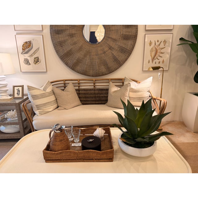 Early 21st Century Arteriors Home Rattan Sofa For Sale - Image 5 of 6