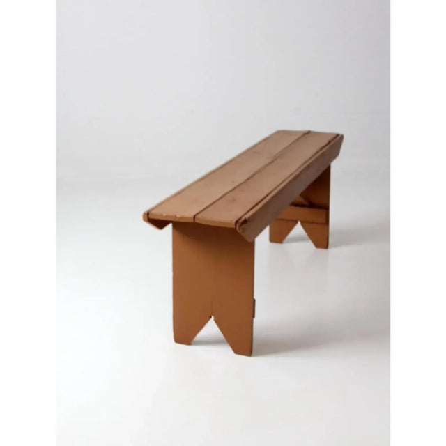 Farmhouse Antique Wood Farmhouse Bench For Sale - Image 3 of 14