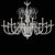 Elegant and sinuous chandelier in trasparent blowing Murano glass and chromed metal frame. Shenographic italian chandelier...