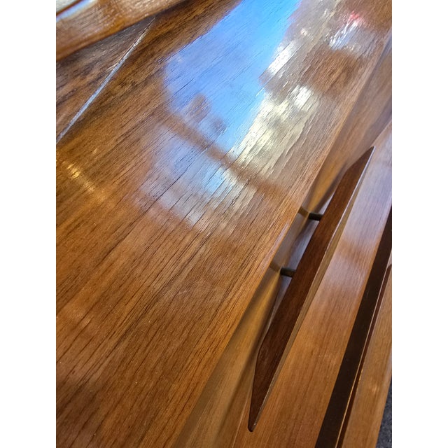 Brown 1960s Merton Gershun Walnut Tall Dresser Chest, Attributed For Sale - Image 8 of 12