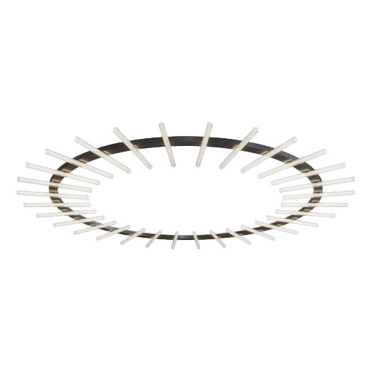 Komorebi Large Round Anodized Black Aluminum Pendant Lamp by JSPR For Sale