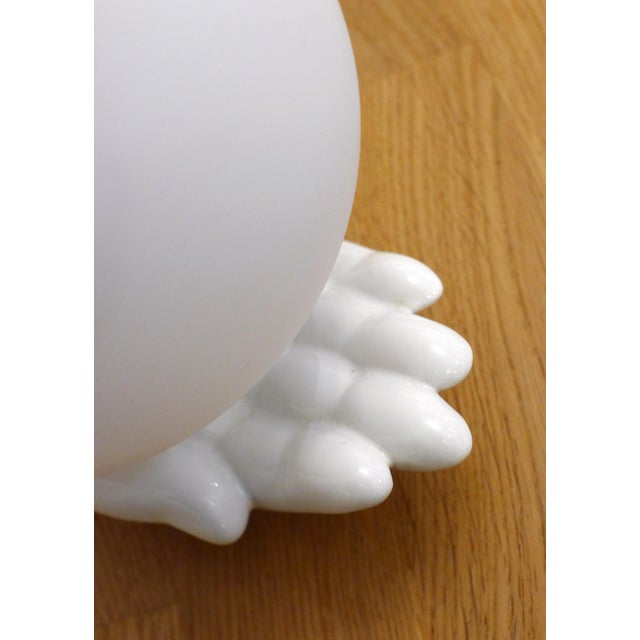 1980s Vintage Wall Sconce with Frosted Opaline Globe, 1970s For Sale - Image 5 of 12