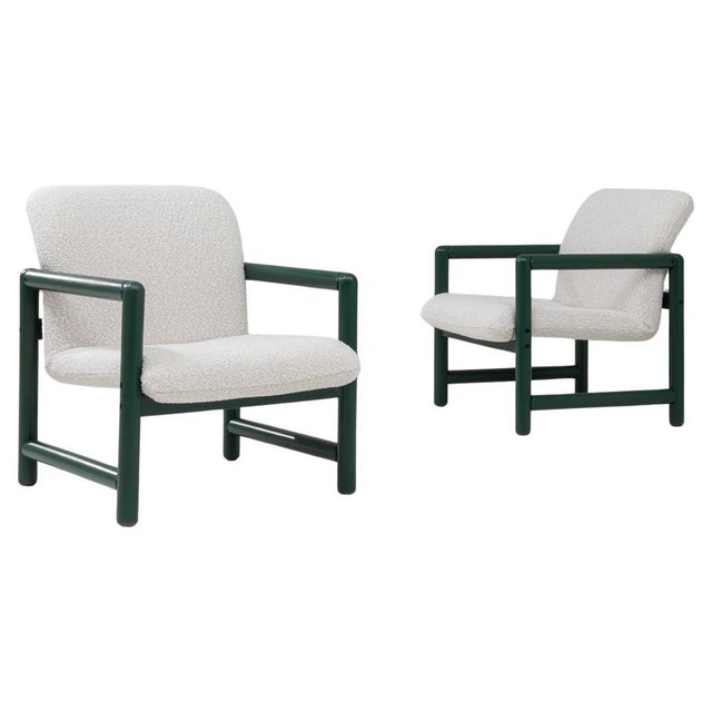 20th Century Czech Lounge Chairs With Green Tubular Frames - A Pair For Sale - Image 15 of 18