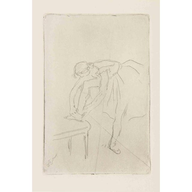Edgar Degas, Dancer Putting on Her Slipper, 1888, Etching For Sale - Image 4 of 4