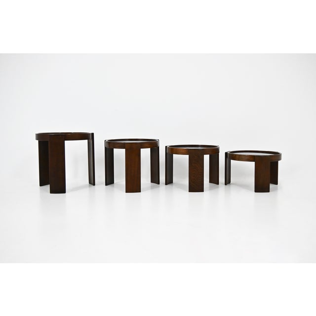 Mid-Century Modern Model 780 Nesting Tables by Gianfranco Frattini for Cassina, 1960s, Set of 4 For Sale - Image 3 of 13