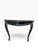 Chinoiserie Vintage Chinoiserie Dark Jade Lacquer Faux Bamboo Dining Table With Glass & Woven Panel Top For Sale - Image 3 of 13