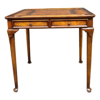 Theodore Alexander Walnut Game Table For Sale