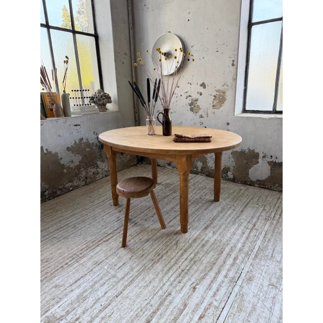 Oval Oak Farmhouse Table, 1960s For Sale - Image 3 of 18