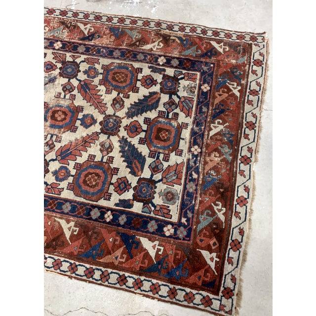 Textile 1820s, Handmade Antique North-West Persian Rug 3.11' X 8' For Sale - Image 7 of 10