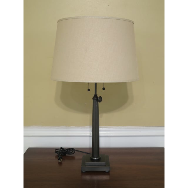 Restoration Hardware Bronze Finish Table Lamp W. Shade Chairish