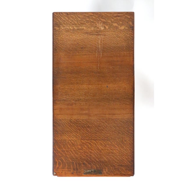 Mid 20th Century Shaw Walker Four Drawer Oak Desktop File Cabinet For Sale - Image 10 of 10