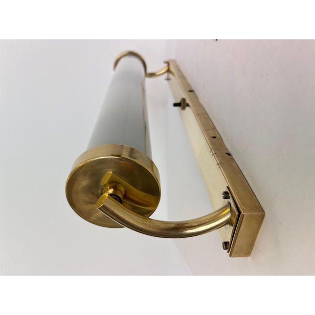 Vintage Bauhaus Brass and Glass Wall Lamp, 1930s For Sale - Image 9 of 10