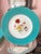 1940s 1940s Rare Set of Hand-Painted Minton Floral Dinner Plates With Aqua Band and Gilt Rim // Signed by Artist J Colclough // Set of 9 For Sale - Image 5 of 12