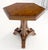 Kittinger Fine Hexagon Burl Wood Top Tripod Carved Scroll Base Rope Edge Center Table MINT For Sale - Image 4 of 17