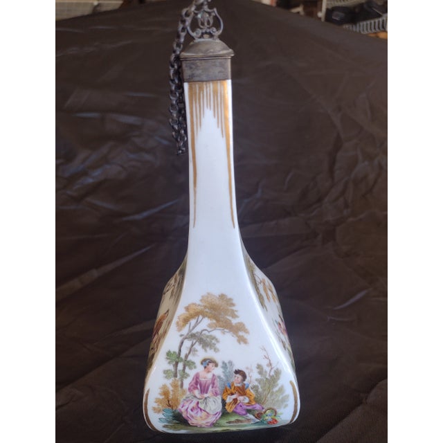 Vintage Dresden Porcelain (Germany) Courting Bottle with cork. Dresden porcelain is made in Dresden, Germany throughout...