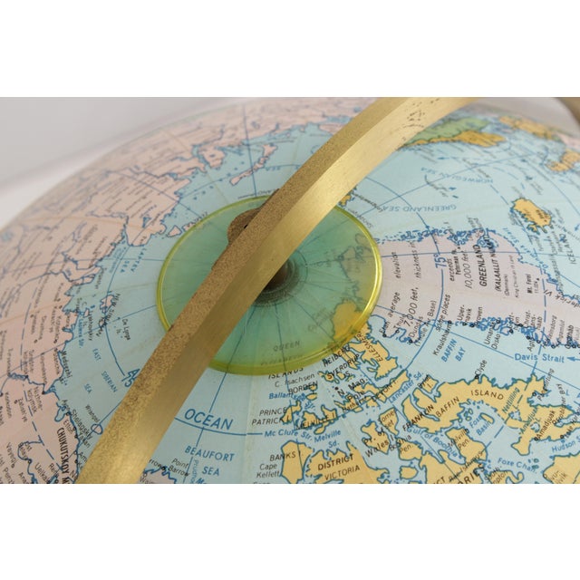Replogle Large Lighted Globe on Cherry Stand For Sale - Image 9 of 18