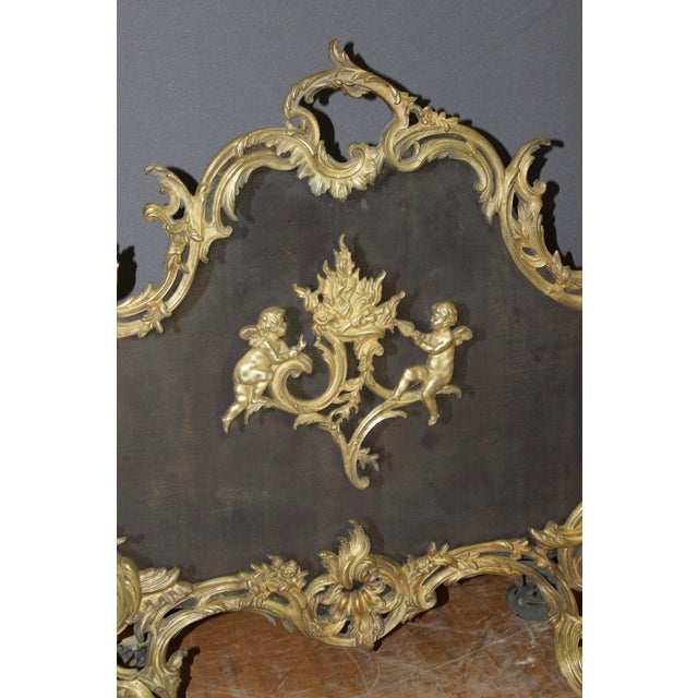 Louis XV Bronze Fireplace Screen, 1800s For Sale - Image 4 of 11