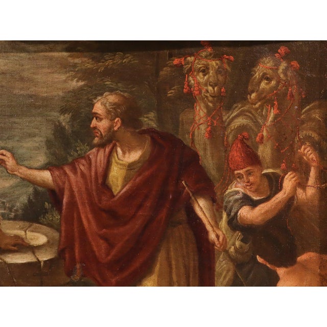 Rebecca at the Well Pietro Da Cortona, 1700s, Oil on Canvas For Sale - Image 7 of 16