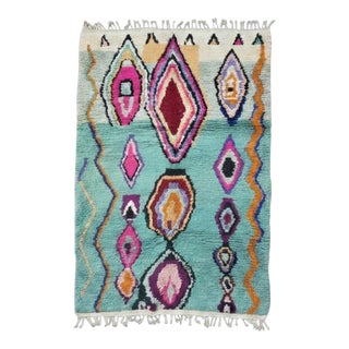 Moroccan Eclectic Wool Rug 9.4 X 6.1 Ft For Sale