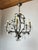 Transparent Large Vintage 1990s Wrought Iron Floral Chandelier With Crystal Flowers & Grape Details For Sale - Image 8 of 18
