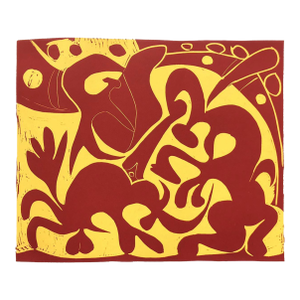Picasso 5 Pique Rouge Et Jaune