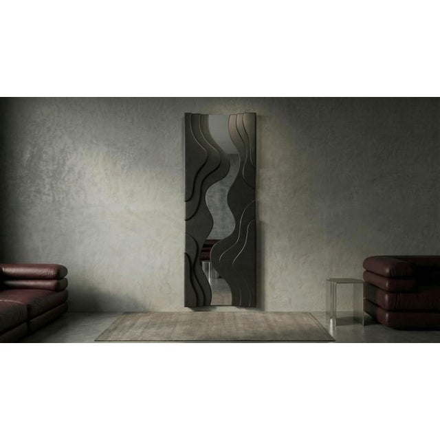 Clelia Rectangular Floor Mirror in Fiber Wood and Metallic Coating by Wedo For Sale - Image 15 of 18