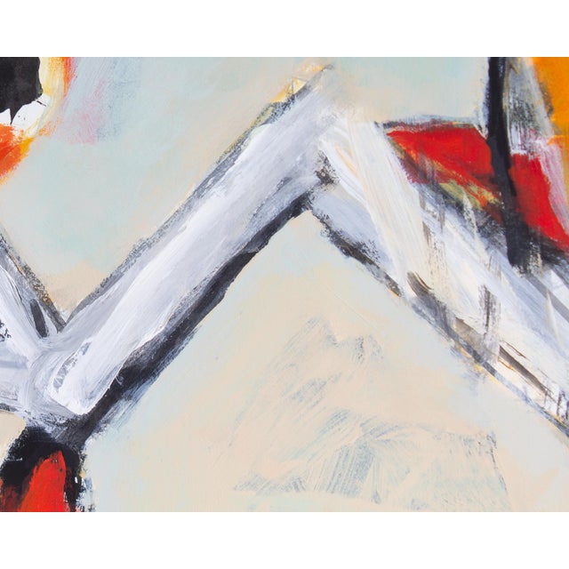 Contemporary Abstract Mixed Media Painting on Paper by James L. Bruch For Sale - Image 3 of 8