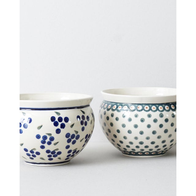 Ceramic flower pots from the Polish manufacturer Bolesławiec. In perfect condition.