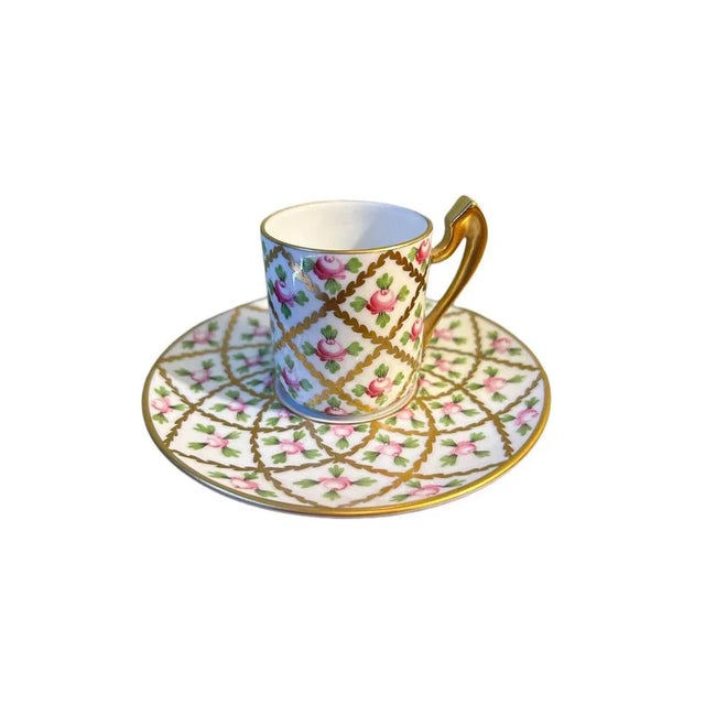 Coffee Cup and Saucer from Herend, Set of 2 For Sale - Image 4 of 4