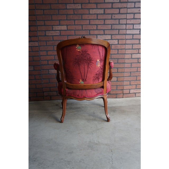 Antique French Carved Walnut Accent Chair For Sale - Image 10 of 11