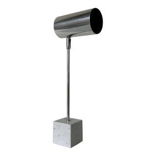 Mid-Century Koch & Lowy Marble and Chrome Table Lamp For Sale