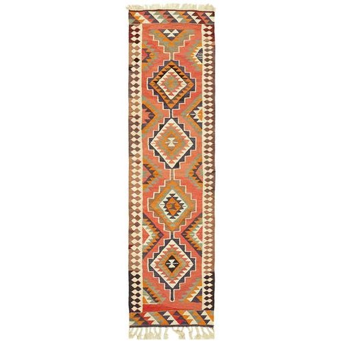 Herki kilim runners are authentic vintage pieces woven 50 to 70 years ago by skilled tribal women living along the...