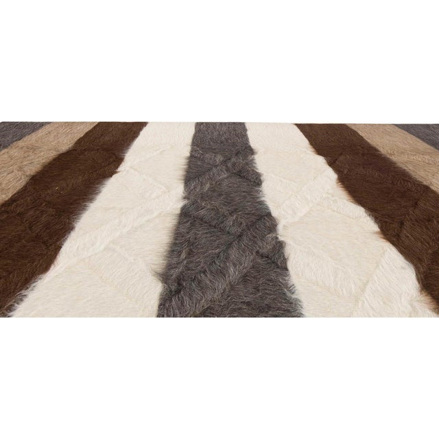 Modern Taurus Collection Modern Striped Goat Hair Rug by Doris Leslie Blau For Sale - Image 3 of 7