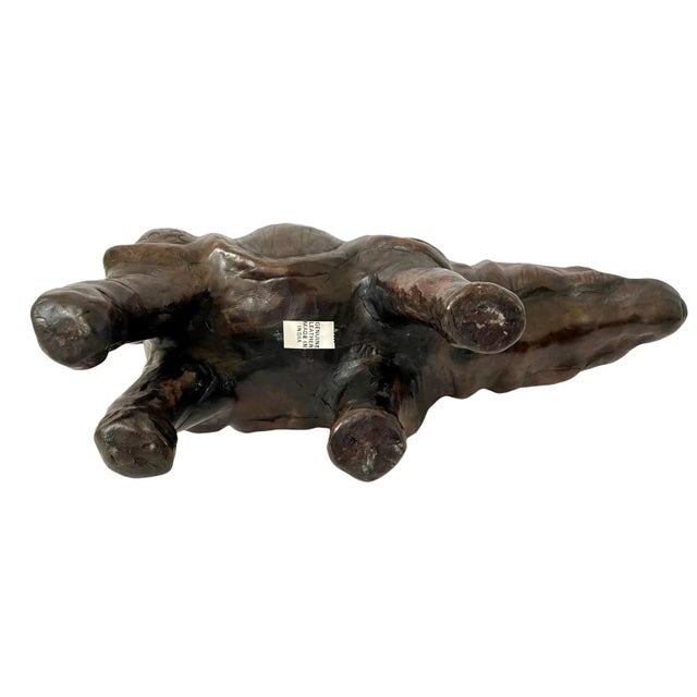 Mid 20th Century Mid Century Leather Wrapped Rhino Sculpture For Sale - Image 5 of 6