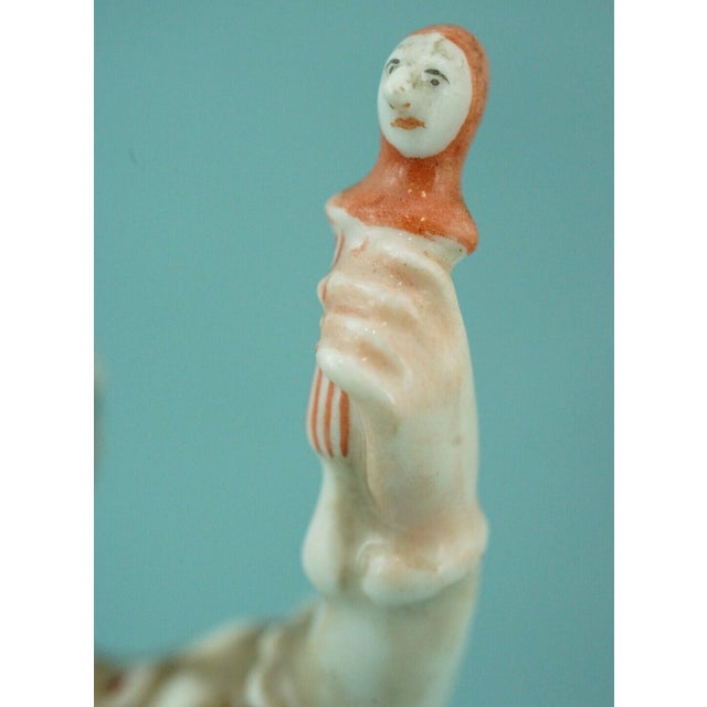 19th Century Rococo Porcelain Masks of Comedy Puppets by Ginori Doccia, Italy, Set of 2 For Sale - Image 11 of 18