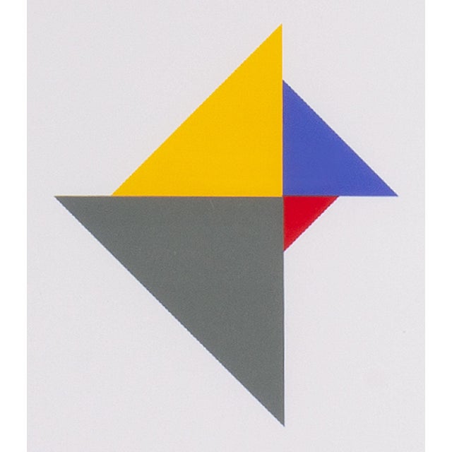 A 1995 serigraph print, titled "Konstruktion and Intuition," by the German artist Anton Stankowski (1906-1998). This print...