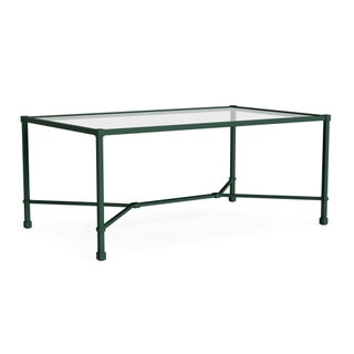 Brown Jordan Venetian 26" x 43" Coffee Table in Forest Green For Sale